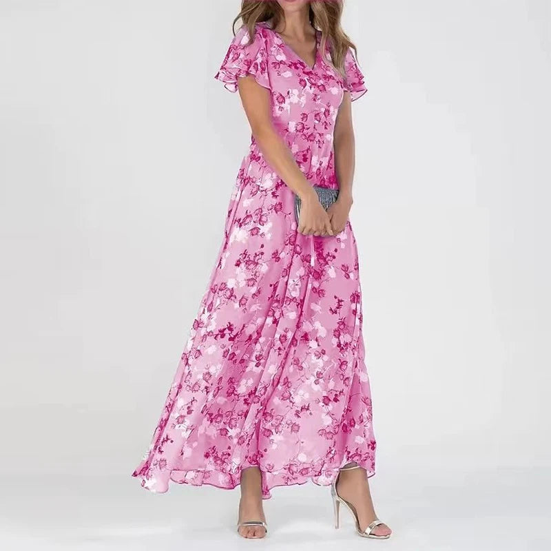 Elegant Summer Floral Maxi Dress