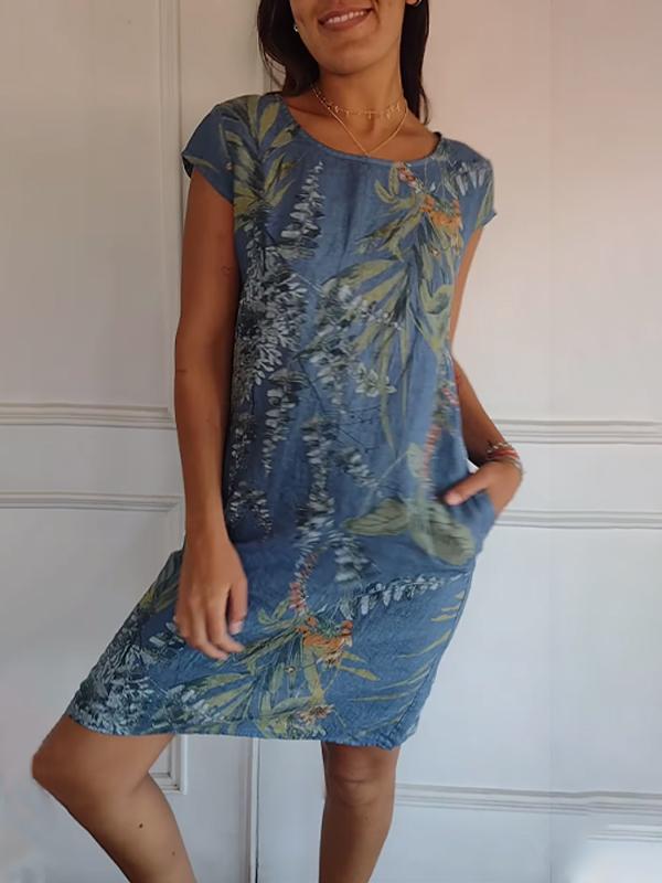 Stylish Floral Print Summer Dress