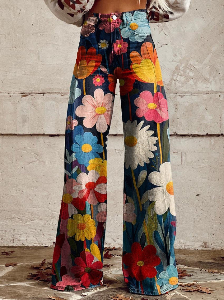 Cynthia | Bold Floral Trousers