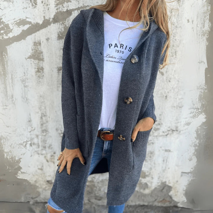 Elegant long women's cardigan