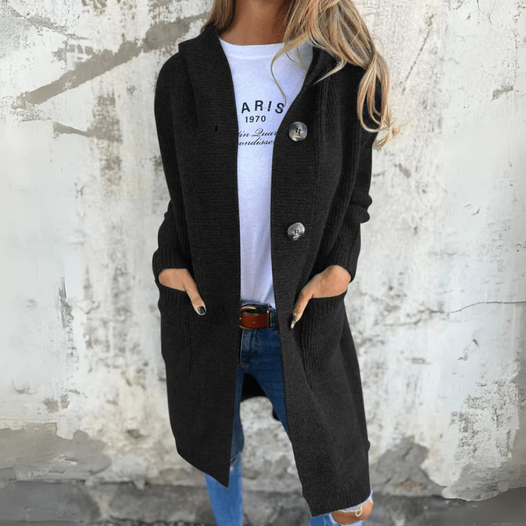 Elegant long women's cardigan