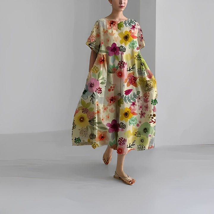 Boho Floral Spring Maxi Dress