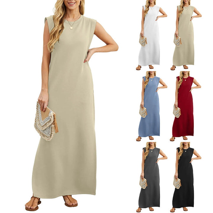 Wrinkle-Free Casual Dress for Women with Split Hem🌸