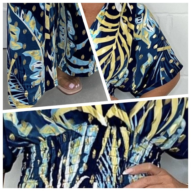 Stylish Tropical Print Jumpsuit