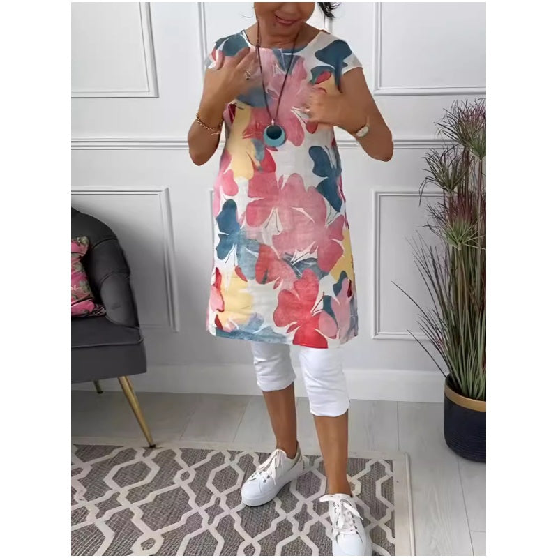 Stylish Floral Pocket Dress